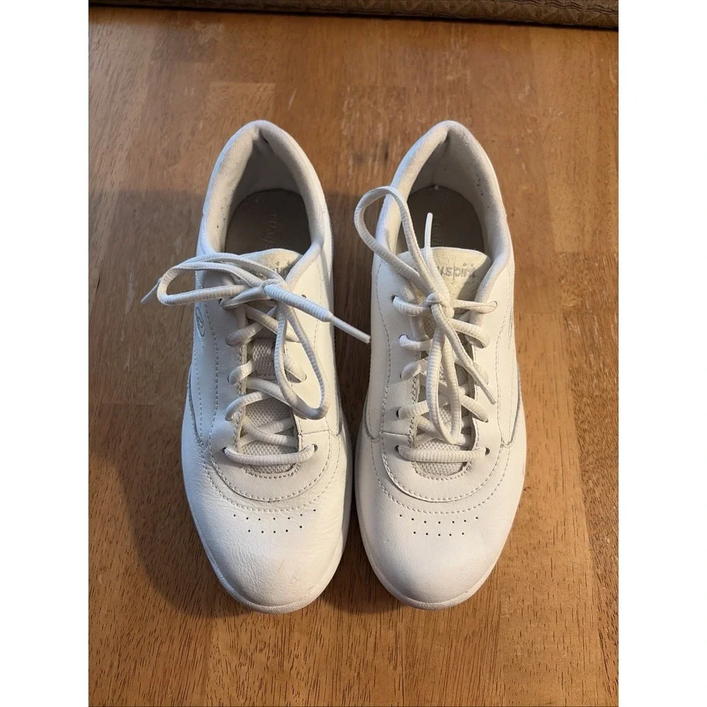 Easy Spirit Tennis Shoes, Women's Shoes Size 7, US 7, Plain White Shoes, Lace Up